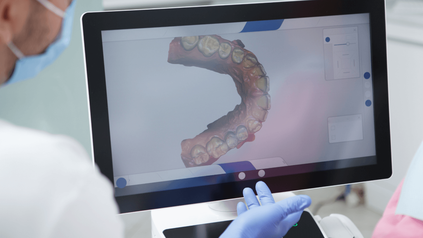 Immagine odontoiatrica digitale visualizzata durante l’attività professionale